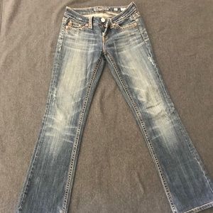 Miss me jeans brown stitching
